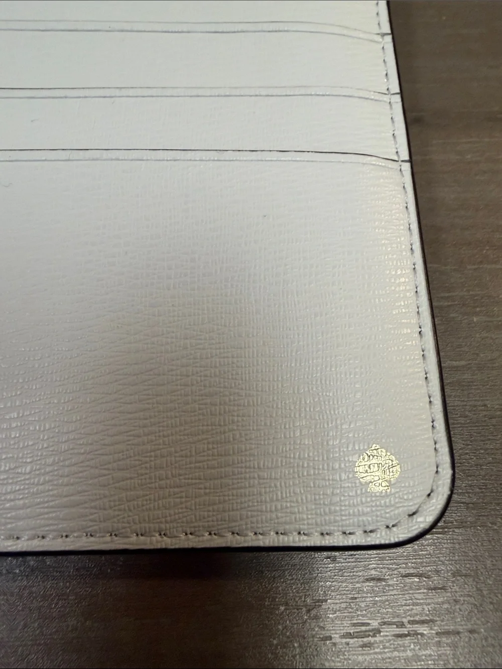 kate spade black pebbled leather snap wallet with gold logo